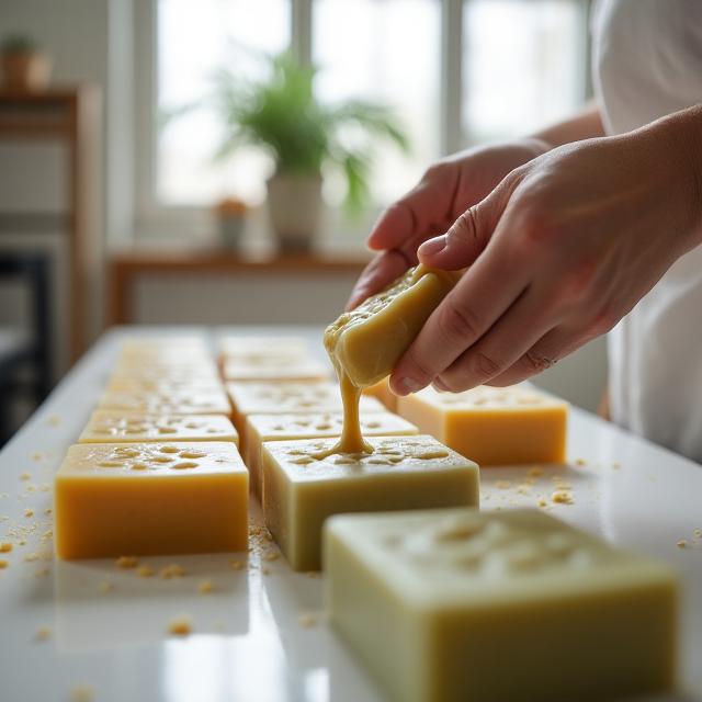 Håndlaget såpe produksjon